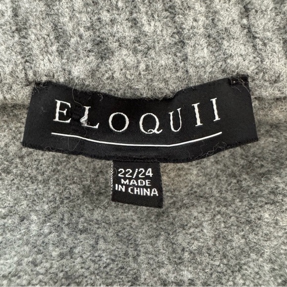 Eloquii Gray One Shoulder Sweater Dress Tie Waist Size 22/24 Wool Blend - Picture 5 of 5